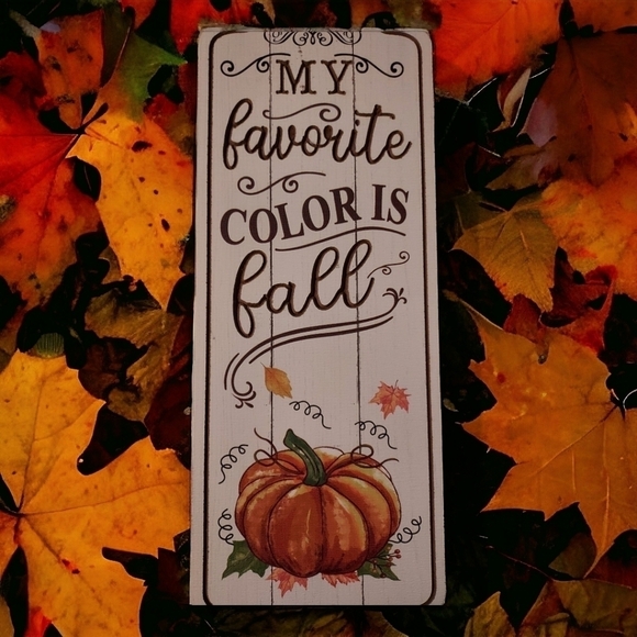 NWOT Fall Wall Sign - Picture 2 of 2